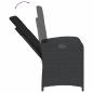 Preview: 9-tlg. Garten-Essgruppe mit Kissen Schwarz Poly Rattan