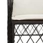 Preview: ARDEBO.de - 5-tlg. Garten-Essgruppe mit Kissen Schwarz Poly Rattan