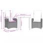 Preview: 3-tlg. Garten-Essgruppe mit Kissen Hellgrau Poly Rattan
