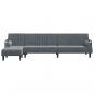 Preview: Schlafsofa in L-Form Dunkelgrau 260x140x70 cm Samt