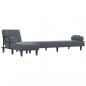 Preview: Schlafsofa in L-Form Dunkelgrau 260x140x70 cm Samt