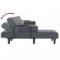 Preview: Schlafsofa in L-Form Dunkelgrau 260x140x70 cm Samt