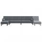 Preview: Schlafsofa in L-Form Dunkelgrau 260x140x70 cm Samt