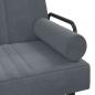 Preview: Schlafsofa in L-Form Dunkelgrau 260x140x70 cm Samt