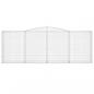 Preview: Gabionen mit Hochbogen 8 Stk. 400x50x140/160cm Verzinktes Eisen