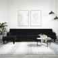 Preview: ARDEBO.de - Schlafsofa in L-Form Schwarz 260x140x70 cm Samt