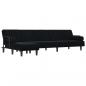 Preview: Schlafsofa in L-Form Schwarz 260x140x70 cm Samt
