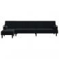 Preview: Schlafsofa in L-Form Schwarz 260x140x70 cm Samt