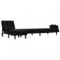 Preview: Schlafsofa in L-Form Schwarz 260x140x70 cm Samt