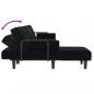 Preview: Schlafsofa in L-Form Schwarz 260x140x70 cm Samt