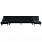 Preview: Schlafsofa in L-Form Schwarz 260x140x70 cm Samt