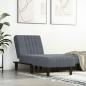 Preview: ARDEBO.de - Chaiselongue Dunkelgrau Samt