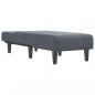 Preview: Chaiselongue Dunkelgrau Samt