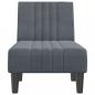 Preview: Chaiselongue Dunkelgrau Samt
