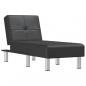Preview: Chaiselongue Schwarz Kunstleder