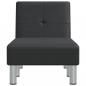 Preview: Chaiselongue Schwarz Kunstleder