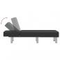 Preview: Chaiselongue Schwarz Kunstleder
