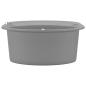 Preview: Granitspüle Einzelbecken Oval Grau 