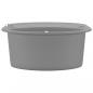 Preview: Granitspüle Einzelbecken Oval Grau 