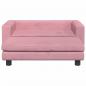 Preview: Hundebett mit Verlängerung Rosa 100x50x30 cm Samt