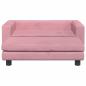 Preview: Hundebett mit Verlängerung Rosa 100x50x30 cm Samt