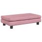 Preview: Hundebett mit Verlängerung Rosa 100x50x30 cm Samt