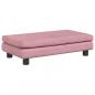 Preview: Hundebett mit Verlängerung Rosa 100x50x30 cm Samt