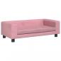 Preview: Hundebett mit Verlängerung Rosa 100x50x30 cm Samt