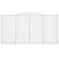 Preview: Gabionen mit Hochbogen 3 Stk. 400x50x200/220cm Verzinktes Eisen
