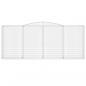 Preview: Gabionen mit Hochbogen 5 Stk. 400x50x160/180cm Verzinktes Eisen