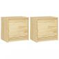 Preview: Nachttische 2 Stk. 40x30,5x40 cm Massivholz Kiefer