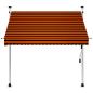 Preview: Einziehbare Markise Handbetrieben 200 cm Orange und Braun