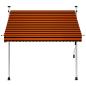 Preview: Einziehbare Markise Handbetrieben 200 cm Orange und Braun