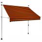 Preview: Einziehbare Markise Handbetrieben 200 cm Orange und Braun