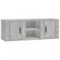 Preview: TV-Schrank Betongrau 100x31,5x35 cm Holzwerkstoff
