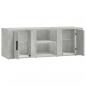 Preview: TV-Schrank Betongrau 100x31,5x35 cm Holzwerkstoff