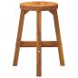 Preview: Hocker Braun 38x38x45 cm Rund Massivholz Akazie