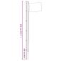 Preview: Fahnenmast Teilbar Silbern 6,23 m Aluminium