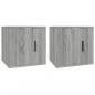 Preview: TV-Wandschränke 2 Stk. Grau Sonoma 40x34,5x40 cm
