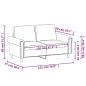 Preview: 2-Sitzer-Sofa Schwarz 120 cm Samt
