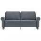Preview: 2-Sitzer-Sofa Dunkelgrau 140 cm Samt
