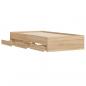 Preview: Bettgestell mit Schubladen Sonoma-Eiche 75x190 cm Holzwerkstoff