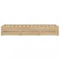 Preview: Bettgestell mit Schubladen Sonoma-Eiche 75x190 cm Holzwerkstoff