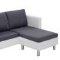 Preview: 3-Sitzer-Sofa mit Kissen Weiß Kunstleder