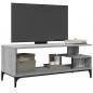 Preview: TV-Schrank Grau Sonoma 102x40x41 cm Holzwerkstoff und Stahl