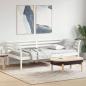 Preview: Tagesbett Weiß 100x200 cm Massivholz Kiefer