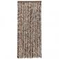 Preview: Insektenschutz-Vorhang Braun und Weiß 56x185 cm Chenille