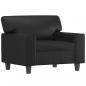 Preview: Sessel Schwarz 60 cm Kunstleder