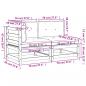 Preview: Gartensofa mit Kissen 2-Sitzer Massivholz Kiefer
