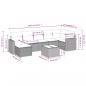 Preview: 8-tlg. Garten-Sofagarnitur mit Kissen Grau Poly Rattan